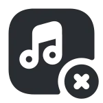Music Square Remove SVG Icon